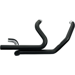 PartzBiz HD SS550-0143B  & 500-0101C - S&S Power Tune True Duals w/ Rinehart 4 ” Black /Ch Slip On Mufflers อัพเกรดประสิทธิภาพท่อไอเสีย Harley FLH/T 498871 500-0101C ประหยัดที่สุดสำหรับ