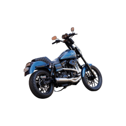 PartzBiz HD SS550-1097 - S&S Qualifier 2:1 ระบบท่อไอเสียเหล็กขัดเงา 4 Harley 06-07 Dyna Models | 550-1097