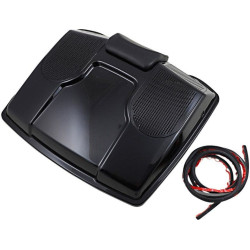 PartzBiz HD DS35160332 - Saddle Tramp Tour-Pak Lid with Speaker Cut Outs Adapters Harley Touring 96-13