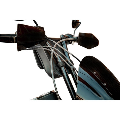 PartzBiz HD: 4403911-Saddlemen Black D144 T Bar Handlebar Hard Tool Bag EX000953 Custom Harley Metric 3550-0306 35500306 luggage roll best for barbag chopper bagger softail dyna stunt 