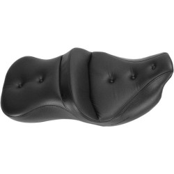 PartzBiz HD DS08010967 - Saddlemen Black Heated Pillow Top Road Sofa Two Up Seat 08-18 Harley FL | 808-07B-181HCT