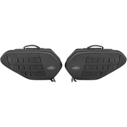 PartzBiz HD DS35011433 - Saddlemen Black SB2300 Tactical Saddlebags Motorcycle Weather Resistant Universal davidson 3501-1433 35011433 FLHR FLHT FLHX FLTR electra road street glide king luggage touring