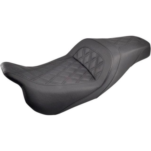 PartzBiz HD: 4403876-Saddlemen Black Slim LS Diamond Stitch SaddleGel 2 UP Seat Harley 08-23 FLH/T | 808-07B-162 8011014 808-07B-162 0801-1014 PartzBiz HD: 4403876-Saddlemen Black Slim LS Diamond Stitch SaddleGel 2 UP Seat Harley 08-23 FLH/T | 808-07B-162 8011014 808-07B-162 0801-1014