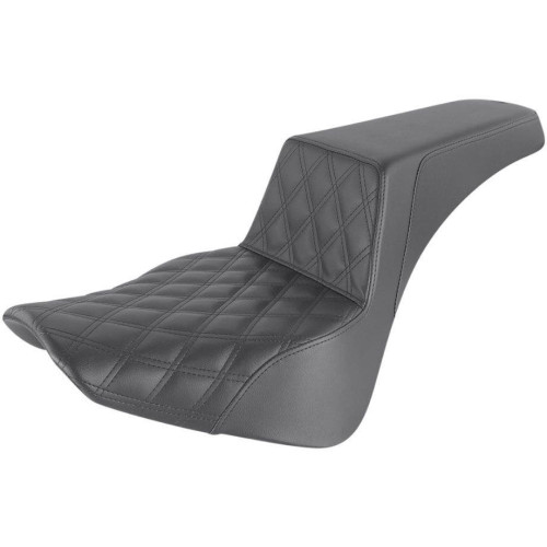 PartzBiz HD: 4403885-Saddlemen Black Step Up 2-Up Seat Front Lattice Stitched Harley Softail M8 18-23 PartzBiz HD: 4403885-Saddlemen Black Step Up 2-Up Seat Front Lattice Stitched Harley Softail M8 18-23