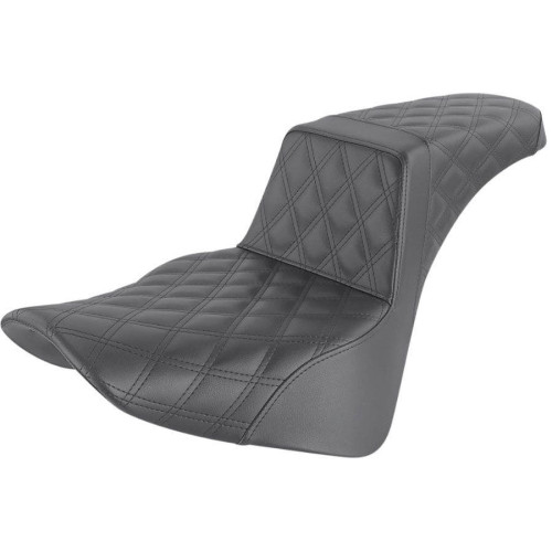 PartzBiz HD: 4403887-Saddlemen Black Step Up 2-Up Seat Full Lattice Stitched Harley Softail M8 18-23 PartzBiz HD: 4403887-Saddlemen Black Step Up 2-Up Seat Full Lattice Stitched Harley Softail M8 18-23