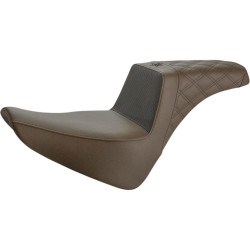 PartzBiz HD DS08021446 - Saddlemen Brown Unknown Gripper Step Up 2-Up Gel Seat Harley Softail FL 18-Up