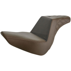 PartzBiz HD DS08021441 - Saddlemen Brown Unknown Gripper Step Up 2-Up Gel Seat Harley Softail FLFB 18-Up