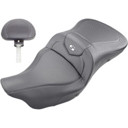 PartzBiz HD DS08011192 - Saddlemen Carbon Fiber Extended Heated Road Sofa Seat & Backrest H-D FLH/T 08-Up best new bagger dresser seat upgrade replacement PartzBiz HD DS08011192 - Saddlemen Carbon Fiber Extended Heated Road Sofa Seat & Backrest H-D FLH/T 08-Up best new bagger dresser seat upgrade replacement