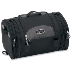 PartzBiz HD DS35150075 - Saddlemen 3515-0075 Black R1300LXE Deluxe Roll Sissy Bar Bag Luggage 21L 3515-0075 35150075
