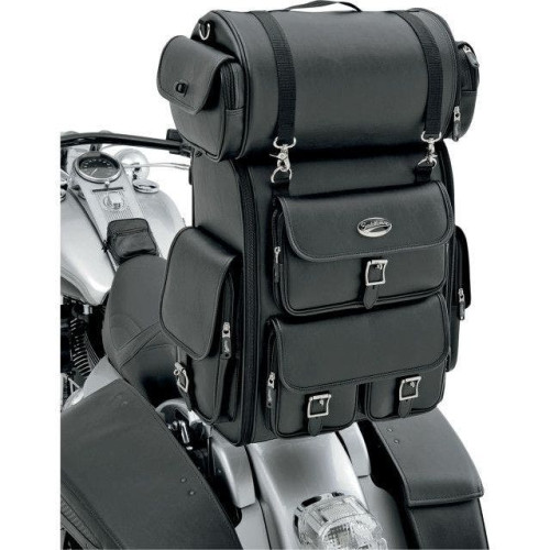 PartzBiz HD: 4403775-Saddlemen Drifter EX2200 Black Deluxe Universal Sissy Bar Bag Motorcycle Luggage | 3515-0096 PartzBiz HD: 4403775-Saddlemen Drifter EX2200 Black Deluxe Universal Sissy Bar Bag Motorcycle Luggage | 3515-0096
