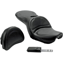 PartzBiz HD DS08030132 - Saddlemen Explorer 2 Up Seat w/o Driver Backrest Harley Dyna Glide FXD 04-05 | 804-04-0301