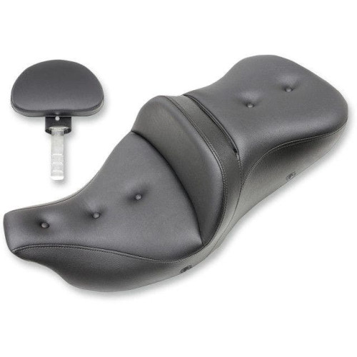 PartzBiz HD: 4403710-หมอนรองโซฟาแบบปรับอุณหภูมิได้ Saddlemen Extended Reach พร้อมพนักพิง 08-23 Harley FLHT | 80807B-183BRHCT
