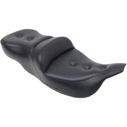 PartzBiz HD DS08010965 - Saddlemen Heated Pillow Top Road Sofa Two Up Seat Harley 97-07 FLHT FLHT FLT | 897-07-181HCT