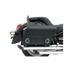 PartzBiz HD DS35010213 - Saddlemen Highwayman Tatto Black Stitch Large Universal Throwover Saddlebags | X021-05-0411 PartzBiz HD DS35010213 - Saddlemen Highwayman Tatto Black Stitch Large Universal Throwover Saddlebags | X021-05-0411