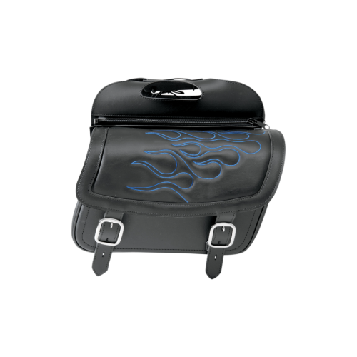 PartzBiz HD: 4403693-Saddlemen Highwayman Tatto Blue Stitch Jumbo Universal Throwover Saddlebags | 3501-0774 PartzBiz HD: 4403693-Saddlemen Highwayman Tatto Blue Stitch Jumbo Universal Throwover Saddlebags | 3501-0774