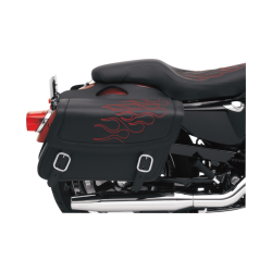 PartzBiz HD DS35010217 - Saddlemen Highwayman Tatto Red Stitch Jumbo Universal Throwover Saddlebags | X021-05-0422 PartzBiz HD DS35010217 - Saddlemen Highwayman Tatto Red Stitch Jumbo Universal Throwover Saddlebags | X021-05-0422