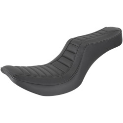 PartzBiz HD DS08050143 - Saddlemen Hog Killers 2-Up Seat Pleated Black Harley Sport Glide FXR 82-86