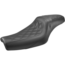 PartzBiz HD DS08040736 - Saddlemen Lutzka Pro Series Black Seat 4 Harley 04-22 XL W/3.3 Tank 10-22 XLX W/2.1 Tank | GL80711DB