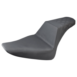 PartzBiz HD DS08011081 - Saddlemen Step-Up Black Rear LS Harley Seat for 12-17 FLS 11-13 FXS 812-26-173 | 812-26-173