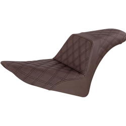 PartzBiz HD DS08021033 - Saddlemen Step-Up Brown Full LS Harley Seat for 12-17 FLS 11-13 FXS | 812-26-175BR