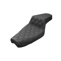 PartzBiz HD DS08040713 - Saddlemen Step-Up Front Lattice Stitch Black Seat 4 Harley 86-03 XL Models | 879-03-172