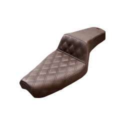 PartzBiz HD DS08040714 - Saddlemen Step-Up Front Lattice Stitch Brown Seat 4 Harley 86-03 XL Models | 879-03-172BR