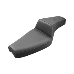 PartzBiz HD DS08040683 - Saddlemen Step-Up Rear Lattice Stitch Black Seat 4 Harley 04-20 XL W/4.5 Gal Tank | 807-03-173
