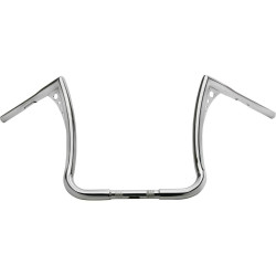 PartzBiz HD 697043 - Santee แฮนด์บาร์โครเมียม 15” Ape Hangers สำหรับ Harley-Davidson Bagger Bars Flh Flht - 697043