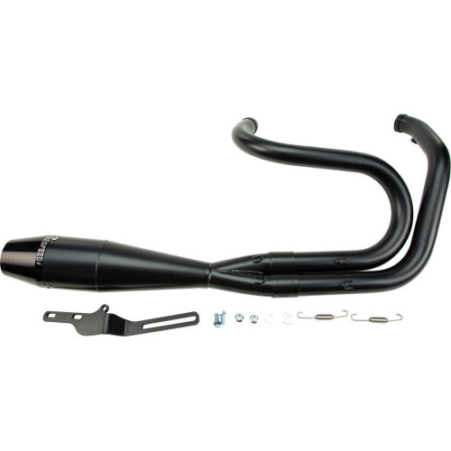 PartzBiz HD: 4403504-Sawicki 2 into 1 Black Shorty Cannon Pipe Black Tip Exhaust Harley Dyna 91-17 PartzBiz HD: 4403504-Sawicki 2 into 1 Black Shorty Cannon Pipe Black Tip Exhaust Harley Dyna 91-17