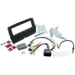 PartzBiz HD HD14UBN - Scosche HD14UBN แฟริ่งสีดำเงา Single DIN Dash Kit Harley Batwing 14-Up electra street road glide davidson ดีที่สุดสำหรับวิทยุ DDIN ติดตั้ง easy bolt on