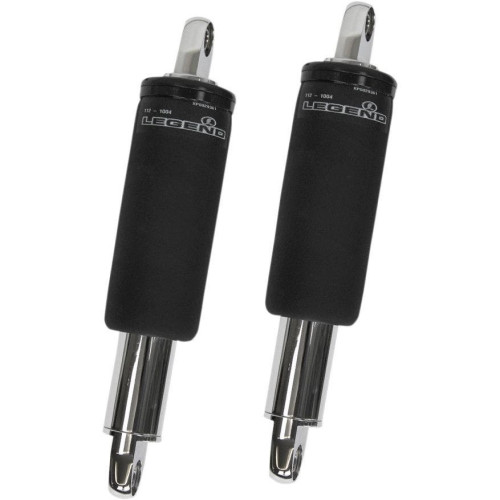 PartzBiz HD: 4403197-Legend New Chrome Aero Air Ride Shocks Suspension Harley Dyna Models 06-16 | 1311-0105