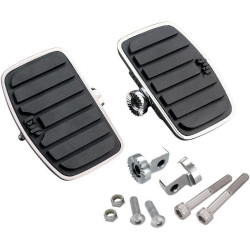 PartzBiz HD DS16210728 - Show Chrome 7/16" Custom Cruis Style Passenger Floorboards Harley FLH/T & FLST | 21-910