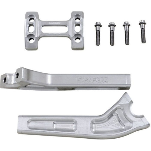 PartzBiz HD: 4403138-Slyfox Raw Aluminum  6"-10" Riser for 1" Handlebars 6" Pullback Harley & Custom