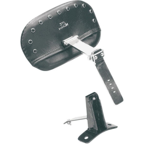 PartzBiz HD: 4403114-Mustang Smooth Black Studs Driver Backrest for Harley Touring 97-08 FLHR & FLHX | 79068 PartzBiz HD: 4403114-Mustang Smooth Black Studs Driver Backrest for Harley Touring 97-08 FLHR & FLHX | 79068