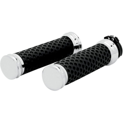 PartzBiz HD: 4403123-Arlen Ness Chrome Smooth Soft-Touch Hand Grips Dual Cable for Harley | 07-090 PartzBiz HD: 4403123-Arlen Ness Chrome Smooth Soft-Touch Hand Grips Dual Cable for Harley | 07-090