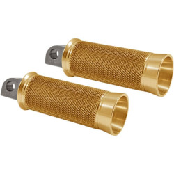 PartzBiz HD DS16201684 - Speed Merchant SM Gold Anodized Cruiser Footpegs for Harley Models | HDSP-33