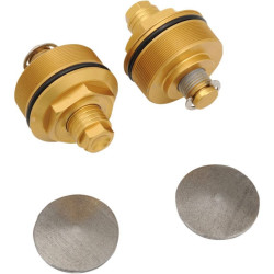 PartzBiz HD DS04040296 - Speed Merchant SM Gold Preload Adjuster 49mm Fork Caps Harley FXD FXDWG & V-Rod | SM49A-3 PartzBiz HD DS04040296 - Speed Merchant SM Gold Preload Adjuster 49mm Fork Caps Harley FXD FXDWG & V-Rod | SM49A-3