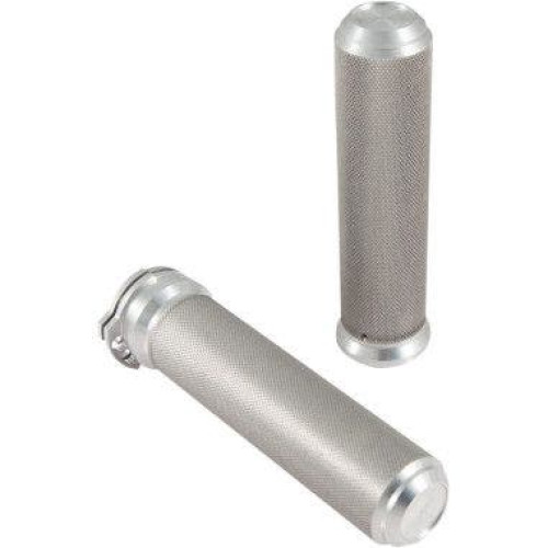 PartzBiz HD: 4403060-The Speed Merchant Natural Alumimum Speed Grips 1" Bars Harley Cable Throttle | SM-AG100R PartzBiz HD: 4403060-The Speed Merchant Natural Alumimum Speed Grips 1" Bars Harley Cable Throttle | SM-AG100R