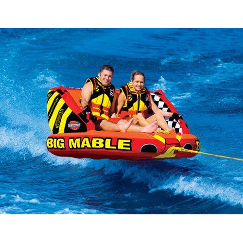 PartzBiz HD: 4403040-Sportsstuff Towable Big Mable 2 Rider Double Person Inflatable Tow Tube 53-2213 | 53-2213