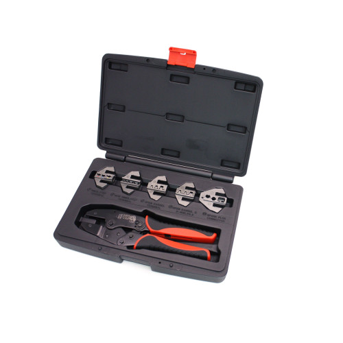 PartzBiz HD: 4403009-Spyke 421010 Quick Change 6 Piece Rachet Wire Terminal Crimp Tool Kit Universal 
