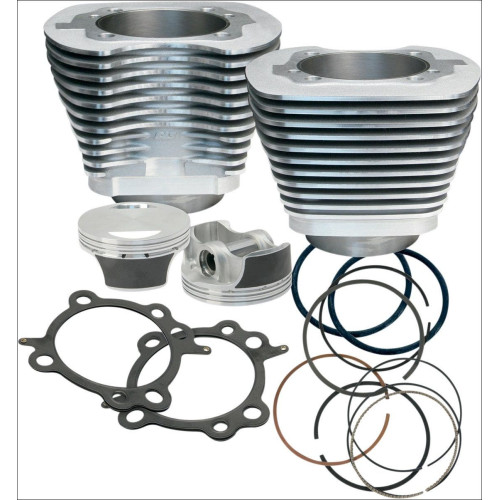PartzBiz HD: 4403015-S&S Cycle 106" CI Big Bore Cylinder Kit Silver 10:1 Compression 07-16 Harley | 910-0202