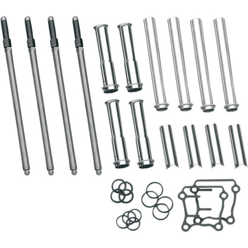 PartzBiz HD: 4402977-S&S ชุดก้านกระทุ้งแบบปรับได้ Twin Cam Pushrod Tube Kit สำหรับ Harley | 93-5095