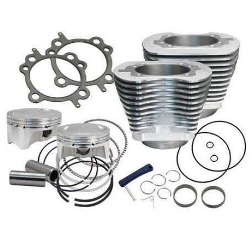 PartzBiz HD: 4402944-S&S Cycle 4" Sidewinder 100" Big Bore Kit '99-'06 HD¬Æ Big Twin Cam Silver | 910-0642 / 910-0596