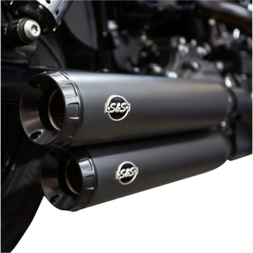 PartzBiz HD: 4402952-S&S Cycle 550-0725 Black w/Blk Tips Grand National Slip Ons Mufflers FXDF FXDWG | 550-0725