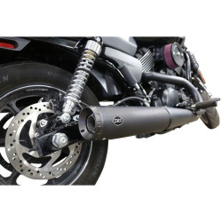PartzBiz HD SS550-0703 - S&S Cycle Black Ceramic 4 ” Grand Nation Slip On Muffler Harley XG500/750 Street | ปลายท่อ 550-0703