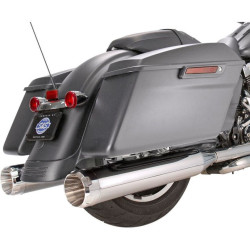 PartzBiz HD SS550-0665 - S&S Cycle Chrome MK45 4.5 ” Slip On Mufflers พร้อม Chrome Thruster Tips Harley 2017 | 550-0665