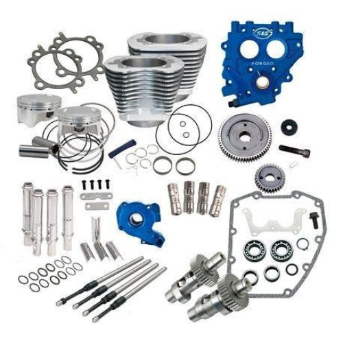 PartzBiz HD: 4402854-S&S Cycle Winter Power Package 100" Silver Big Bore Kit w/ 585 Gear Cams 99-06 | 330-0577 PartzBiz HD: 4402854-S&S Cycle Winter Power Package 100" Silver Big Bore Kit w/ 585 Gear Cams 99-06 | 330-0577