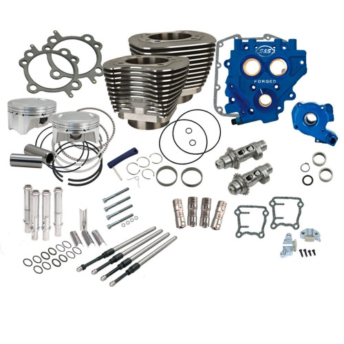 PartzBiz HD: 4402855-S&S Cycle Winter Power Package 110" Black Big Bore Kit w/ 585 Chain Cams 07-17 | 330-0582