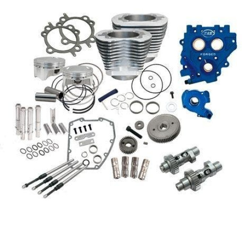 PartzBiz HD: 4402858-S&S Cycle Winter Power Package 110" Silver Big Bore Kit w/ 585 Gear Cams 07-17 | 330-0581 PartzBiz HD: 4402858-S&S Cycle Winter Power Package 110" Silver Big Bore Kit w/ 585 Gear Cams 07-17 | 330-0581
