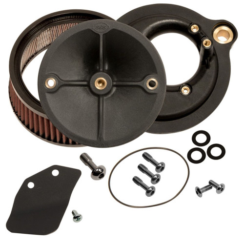 PartzBiz HD: 4402801-S&S Stealth Stage 1 Air Cleaner Kit For Stock Cover for 2017 Harley M8 Touring | 170-0354C PartzBiz HD: 4402801-S&S Stealth Stage 1 Air Cleaner Kit For Stock Cover for 2017 Harley M8 Touring | 170-0354C